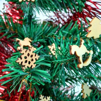 100vnt/daug Medinių Kalėdų Eglučių Papuošalai Mini Snaigės Kalėdų Medžio Kabantys Pakabukai Kalėdų Dekoracija Namuose Naujųjų Metų Dovana