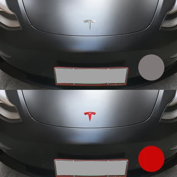 2vnt Automobilių Priekiniai + Galiniai Logotipo Lipdukas Popieriniai Lipdukai Lipdukai Modifikuotų Eksterjero Puošmena Tesla Model 3 Automobiliams, Priedai
