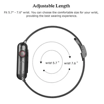 Dirželis Apple Watch band 44mm 40mm, Nerūdijančio plieno metalo apyrankė correa Apple žiūrėti 6 5 4 3 SE iWatch juosta 42mm 38mm
