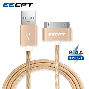 EECPT USB Kabelis iPhone 4S 4 3GS 3G Greitai Įkrauti Telefono Įkroviklio Laidas, iPad 1 2 3 iPod Nano iTouch 30 Pin Duomenų Adapterio Laido