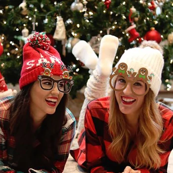 9/12pcs Kalėdų Akinius Santa Claus 2021 naujųjų metų išvakarėse Šalies Popieriaus akinių rėmeliai foto rekvizitai 2020 Kalėdinė Dekoracija Namuose