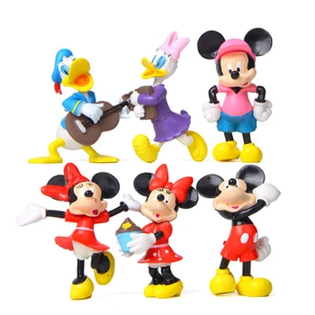 Disney Mickey Mouse Ančiukas Donaldas Minnie Animacinių Filmų Micro Gimtadienio Tortas Dekoro Toy Mickey Veiksmų Skaičius, Modelis Lėlės, Žaislai Vaikams Mergaitėms