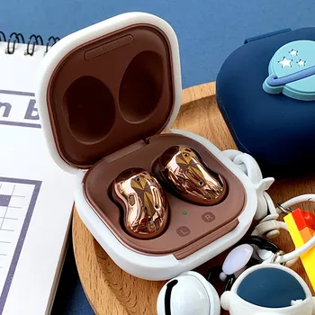 2020 Mielas Animacinių filmų Ausinės Atveju, Samsung Galaxy Pumpurai Gyvi atsparus smūgiams Silikoninis Rankų įranga Apsauginis gaubtas su keychain