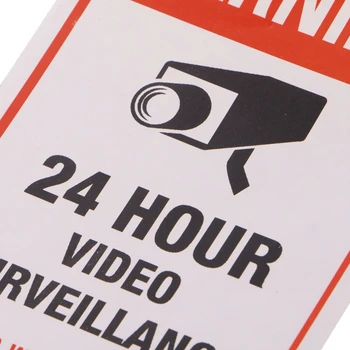 10vnt/daug Vandeniui PVC 24 VALANDAS CCTV Vaizdo Stebėjimo Apsaugos Lipdukas, Įspėjamieji Ženklai