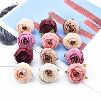 10 vienetų Šilko arbatos rožės netikrą galvos vestuvių dekoratyvinės gėlės sienos kalėdų dekoracijas namų saldainių dėžutė dirbtinės gėlės
