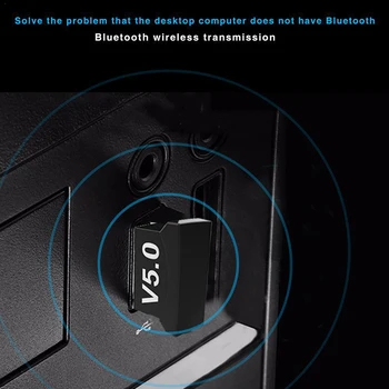 Naujausias USB Bluetooth 5.0 Adapteris Siųstuvas, Imtuvo Garso Bluetooth Dongle Belaidžio ryšio USB Adapteris, Skirtas PC Nešiojamas Kompiuteris