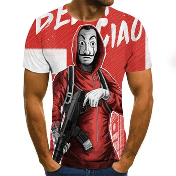 2020 nauja, T-shirt apvalus kaklas 3D spausdinimo trumpomis rankovėmis raudona marškinėliai vyrams ir moterims Atsitiktinis Juokingi Marškinėliai Vasaros Homme vyrų Drabužiai