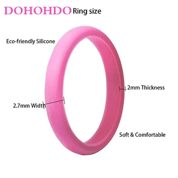 Karšta Moteris Vestuviniai Žiedai 2.7 mm, Maisto Klasės, FDA Silikono Piršto Žiedo Dydis 4-10 Hipoalergicznych Crossfit Lanksti Guma Piršto Žiedą