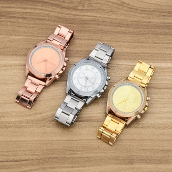 Zegarek Damski Prabangos Prekės Rose Gold Moterų Žiūrėti Unisex Atsitiktinis Kvarciniai Laikrodžiai Ponios Mados Visų Plieno Laikrodis Reloj Mujer