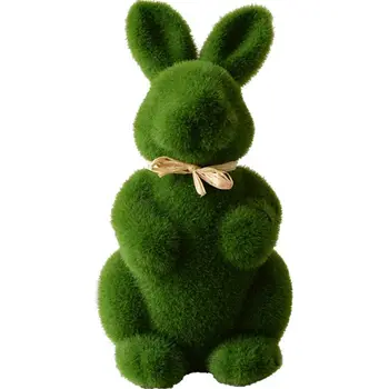 Mielas Rankų darbo Samanų Triušis Dirbtinės Vejos Žolės Easter Bunny Namų Biuro Dekoras K1MF