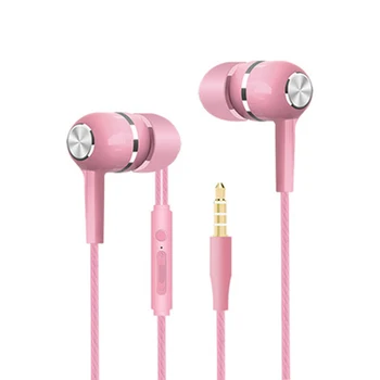 Mielas Mielas Ausinės 3,5 mm ausų Laidinio Pink Ausinės Su Mikrofonu garso Valdymas