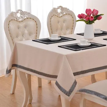 Naujas Kinijos high-end nėrinių staltiesė sujungimas paprasta modernus valgomasis staltiesė kieto juoda gryna spalva lentelė padengti aksomo kavos
