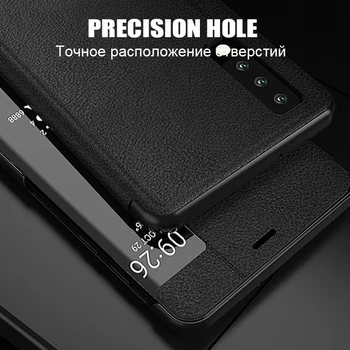 Smart View Telefoną Atveju Huawei P20 30 Mate 20 30 Pro Lite P10 Garbę 8X 10 20 Pro Nova 3 P Smart Y6 Y7 2018 Odos Flip Cover
