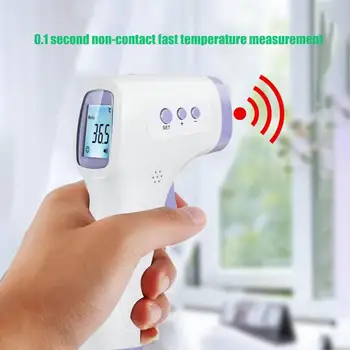 Nešiojamas Skaitmeninis Termometras Infraraudonųjų spindulių Lazerio nekontaktinės Kaktos Termometras Ginklą LCD Ekranas Kūdikis Suaugusiems Termometras Su Maišas