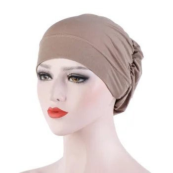 2020 16 Naujų Spalvų Kieto Bžūp Pavasario Elegantiškas Ruožas Šalikas Skrybėlę Chemo Bžūp Musulmonų Turbaną Hijab Lankelis Mada, Plaukų Aksesuarai