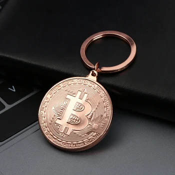 1PCs Karšto Bitcoin Key Chain Monetos Raktų pakabukai Jewlery Atminimo Kolektoriai Draugai Dovanos Klavišą Priedai Krepšys Pakabukas Keychain