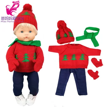 40 cm) Nenuco lėlės drabužiai nustatyti megztinis skrybėlę, šaliką Ropa y su Hermanita baby doll sesuo outwear žiemą šilta