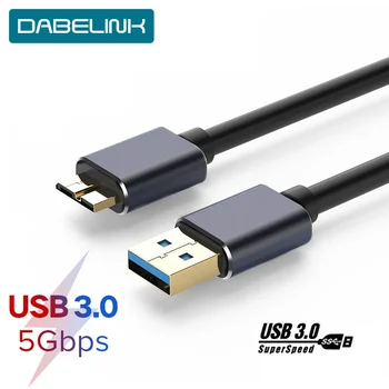 Micro B USB 3.0 Kabelį 5Gbps Išorinį Kietąjį Diską Diskas HDD Kabelis Samsung S5 Note3 Toshiba WD Seagate HDD Duomenų Laidai