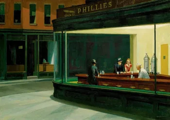 Edward Hopper: Nighthawks Šilko, Drobės Plakatas Dekoratyvinis Dažymas 24X36Inch Spaudinių Sienos Meno Kambarį
