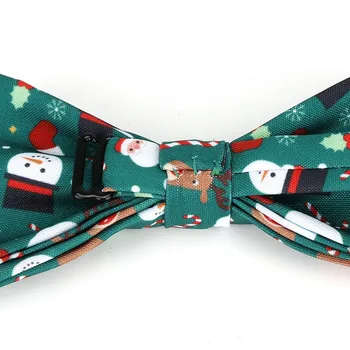 Kalėdų Laivapriekio kaklaraištis Vyrams, Moterims Snowmen Kalėdų Medį Lankas mazgas Pre-susieta Suaugusiųjų Šilko Žakardo Bowtie Dvigubai Kartus Kaklaraiščiai Šalis