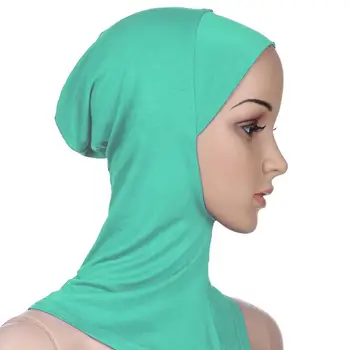 1 Vnt Moterų Hijab Kaulų Variklio Dangčio Bžūp Islamo Minkštas Šalikas Musulmonų Visiškai Padengti Vidinį Underscarf Kaklo, Galvos Dangtis Skrybėlę Islamo Galvos Dėvėti