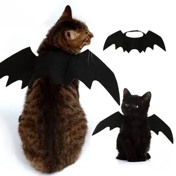 Mielas Katė Bat Sparnus Vampyras Cos Priedai Juoda Fancy Dress Up Šunelis Katės Helovinas Kostiumas Dovana Nuotrauka Prop