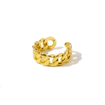 Aukso Sidabro Spalvos Masyviu Grandinės Žiedai Nuorodą Susukti Geometrinis Žiedai Moterims Derliaus Atidaryti Žiedų Reguliuojamas 2020 Madinga Aksesuaras