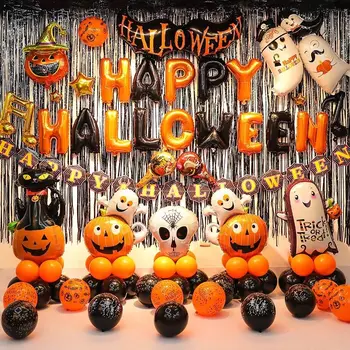 Aliuminio Folija Animacinių Filmų Voras Dvasios Moliūgų Galva Vaikų Balionas Happy Halloween Namų Dekoracijas Populiarus Festivalis Prekes