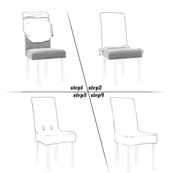 Meijuner Kėdė Padengti Vientisos Spalvos Kėdžių Dangose Spandex Spandex Ruožas Elastinga Užvalkalai Už Namų Valgomasis