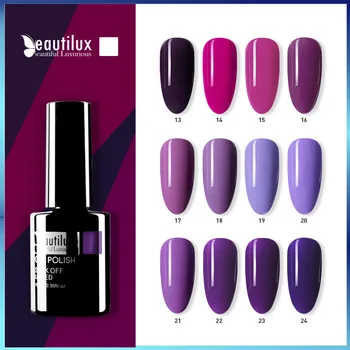Beautilux 1pc UV LED Violetinė Violetinė Gelio Nagų lako Mirkti Off Nagų Dailės Dizaino Nagai, Gelio lenkijos Esmalt 10ml