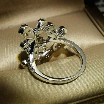 2021 naujos mados Drugelis 925 sterlingas sidabro mados žiedas mergina įsimylėjėlių meilės šalis, dovana, papuošalai urmu parduoti moonso R5824