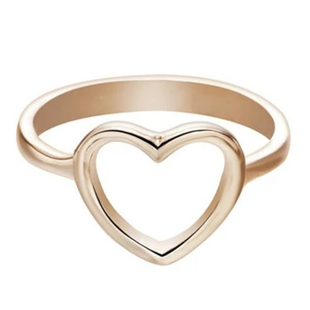 Tuščiaviduriai Širdies Formos Moterų Žiedas Pora Mados Begalybę, Amžinybę Meilės Vestuvinis Žiedas Vestuvinis Žiedas Papuošalai Anillos Mujer
