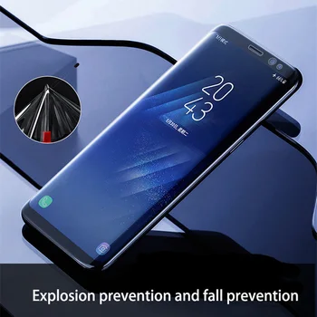 8D Apsaugine Plėvele ant Samsung Galaxy S20 Ultra S10 5G S8 S9 Plus S10e S7 Krašto Screen Protector, Plėvelės, Folijos (Ne Stiklo)