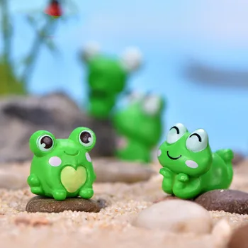 Žaliosios Varlės Miniatiūrinės Statulėlės Mielas Gyvūnų Pasakų Sodo Dekoro Micro Kraštovaizdžio Sultingi 
