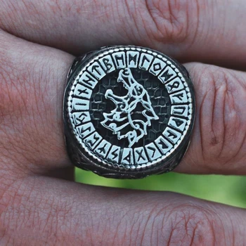 MENGYI Didmeninė Skandinavų Vikingai Amuletas Bear Paw Žiedas Papuošalai, Aukso Keltų Mazgas Pakabukai Nagus Dviratininkas Vyrų Žiedas