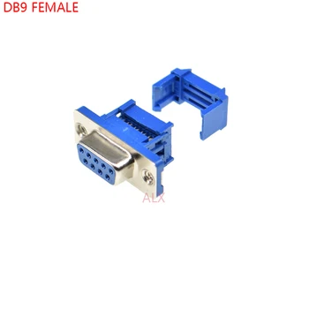 5VNT DIDC9 DB9 feMALE nuosekliojo prievado JUNGTIS IDC fiksavimo Tipas: D-Sub RS232, COM JUNGTYS 9pin lizdas 9p Adapteris juostelės kabelis