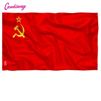 Raudona CCCP Vėliava 90x150mm Sovietų Socialistinių Respublikų Sąjungos 3x5 Kojų Super-Poly Patalpų Lauko SSRS Šalis rusų Reklama