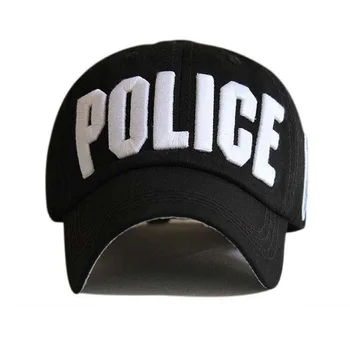 Laiškas Beisbolo kepuraitę Priežastinis Siuvinėjimo POLICIJOS Kepurės Vasaros Snapback Kepurės Vyrams, Moterims Saulės Skrybėlę casquette Enfant