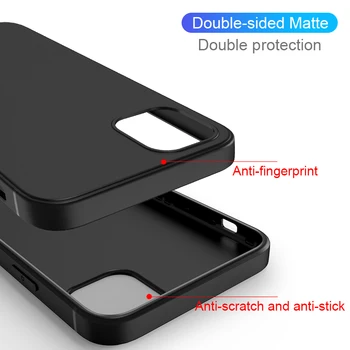Prabangūs Ultra Plonas Silikono Atveju iPhone, 12 Mini Pro 11 Xs Max Matinis Solid Color Soft Case For iPhone Se 2020 7 8 6s 6 Plius 5s