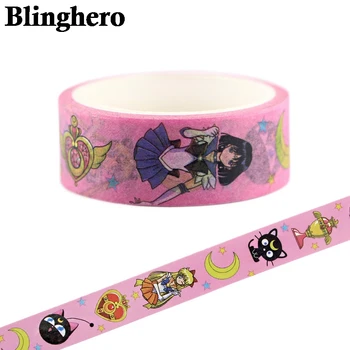 CA336 Sailor Moon kawaii Washi Tape Lipnia Juosta PASIDARYK pats Apdailos Lipdukas Scrapbooking Dienoraštis Izoliacine Juosta Kanceliarinės prekės Lipdukas 1pcs