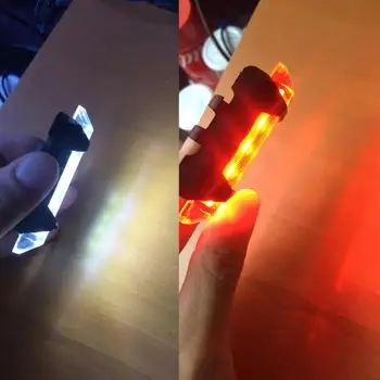 Dviračio Šviesos Vandeniui Galiniai Šviesos diodų (LED) USB Įkrovimo Kalnų Dviratį Dviračiu Šviesos Taillamp Saugos Įspėjamoji Lemputė TSLM2