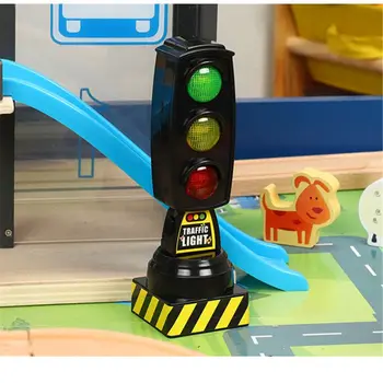 Dainavimo Šviesoforo Žaislas Eismo Signalų Modelis Kelio Ženklas, Tinka Brio Mokyti Vaikus Stebėti Serijos Žaislas Priedai