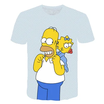 Simpsonai Homeras 3d Spausdinimo Vaikas Marškinėliai Simpson House Drabužių Homer Simpsons Palaidinukė Kostiumas Berniukas Mergaičių Simpson Šeimos Marškinius