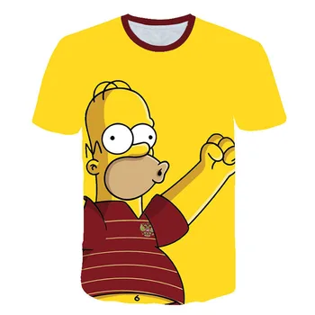 Simpsonai Homeras 3d Spausdinimo Vaikas Marškinėliai Simpson House Drabužių Homer Simpsons Palaidinukė Kostiumas Berniukas Mergaičių Simpson Šeimos Marškinius