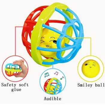 Kūdikių Barškėjimas Plaktukas Minkštos Gumos Kūdikis, Ranka Bell Fitness Ball Barškučių Cartoon Vaikų Naudotis Žaislai Ankstyvojo Lavinimo Žaislai