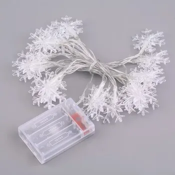 LED Snaigė String Žibintai Sniego Fėja Šviesos Girlianda Dekoracija Kalėdų eglutė Naujųjų Metų Kambarys Valentino dieną, Baterija Veikia