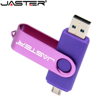 JASTER Klientų LOGOTIPĄ 2 in 1 OTG Pendrive 8GB 16GB 32GB Memory Stick Flash Pen Ratai OTG Pen drive USB OTG, USB 