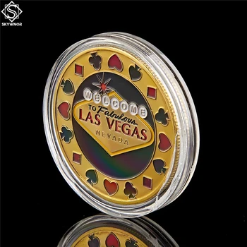 Sveiki Atvykę Į Nevada Las Vegas Pokerio Žetonų Angelas Kazino Iššūkis Aukso Monetos Pasisekė, Suvenyrų Asmeninį Raktą Monetų Kolekcija