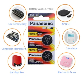 Panasonic Originalus 20pcs/daug cr 2032 Mygtuką Cell Baterijos 3V Monetos Ličio Baterija Žiūrėti Nuotolinio Valdymo Skaičiuoklė cr2032