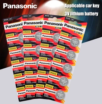 Panasonic Originalus 20pcs/daug cr 2032 Mygtuką Cell Baterijos 3V Monetos Ličio Baterija Žiūrėti Nuotolinio Valdymo Skaičiuoklė cr2032
